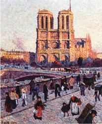 Maximilien Luce The Quai Saint-Michel and Notre-Dame France oil painting art